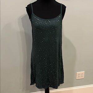 Rhonda Shear Emerald Chemise with Sparkling Accents
